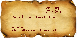 Patkány Domitilla névjegykártya
